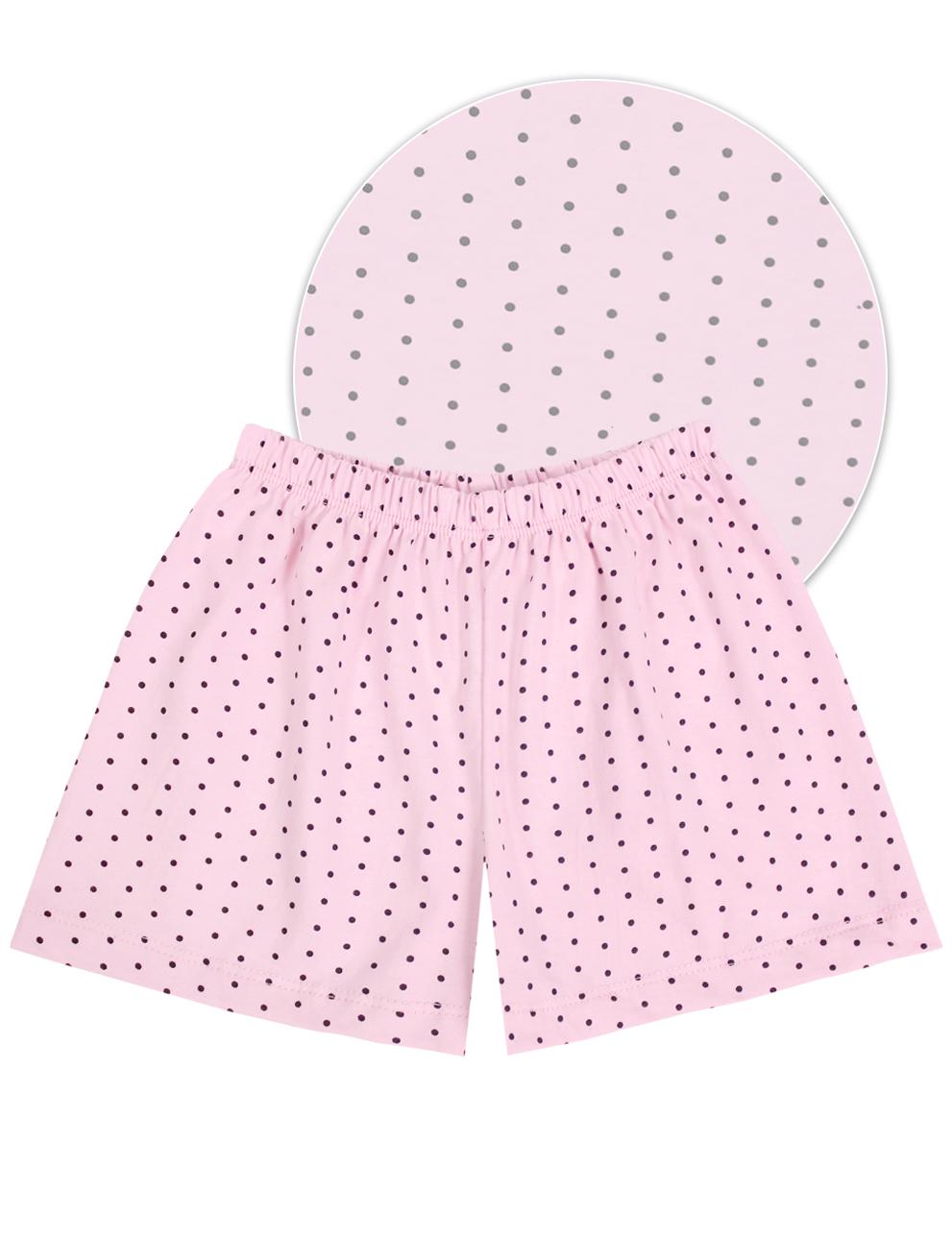 Пижама детская KETMIN СОВУШКА цв.Розовый/Чёрная точка (Футболка/Шорты)