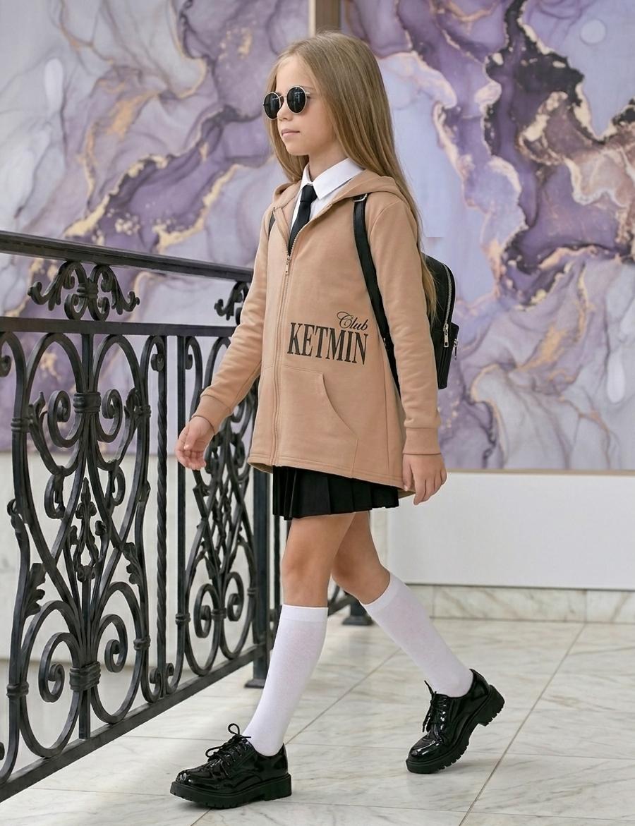 Толстовка на молнии KETMIN CLUB цв.Бежевый/начес