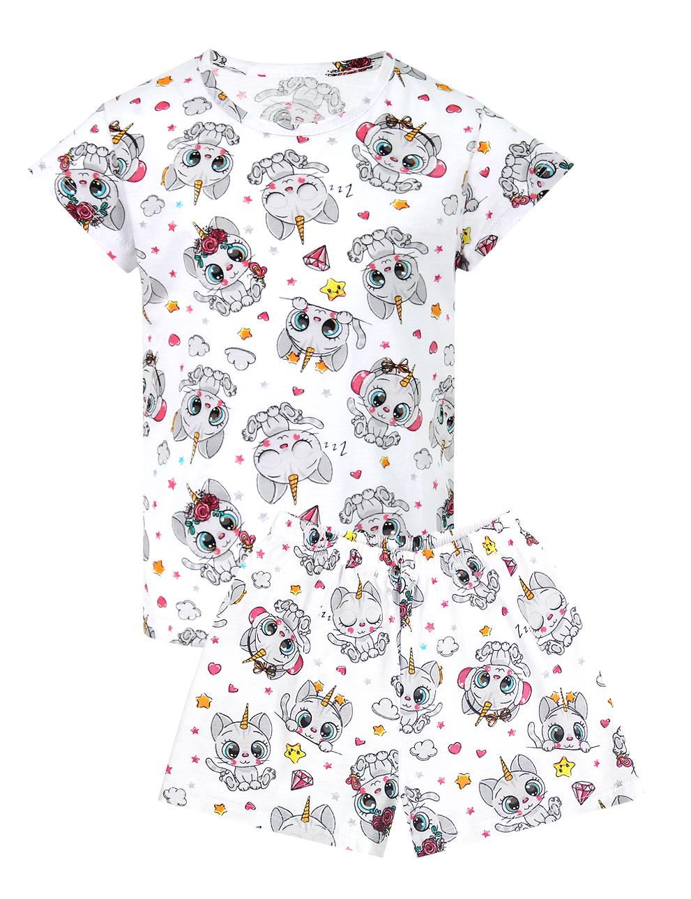 Пижама детская KETMIN Кошки-Единорожки цв.Белый