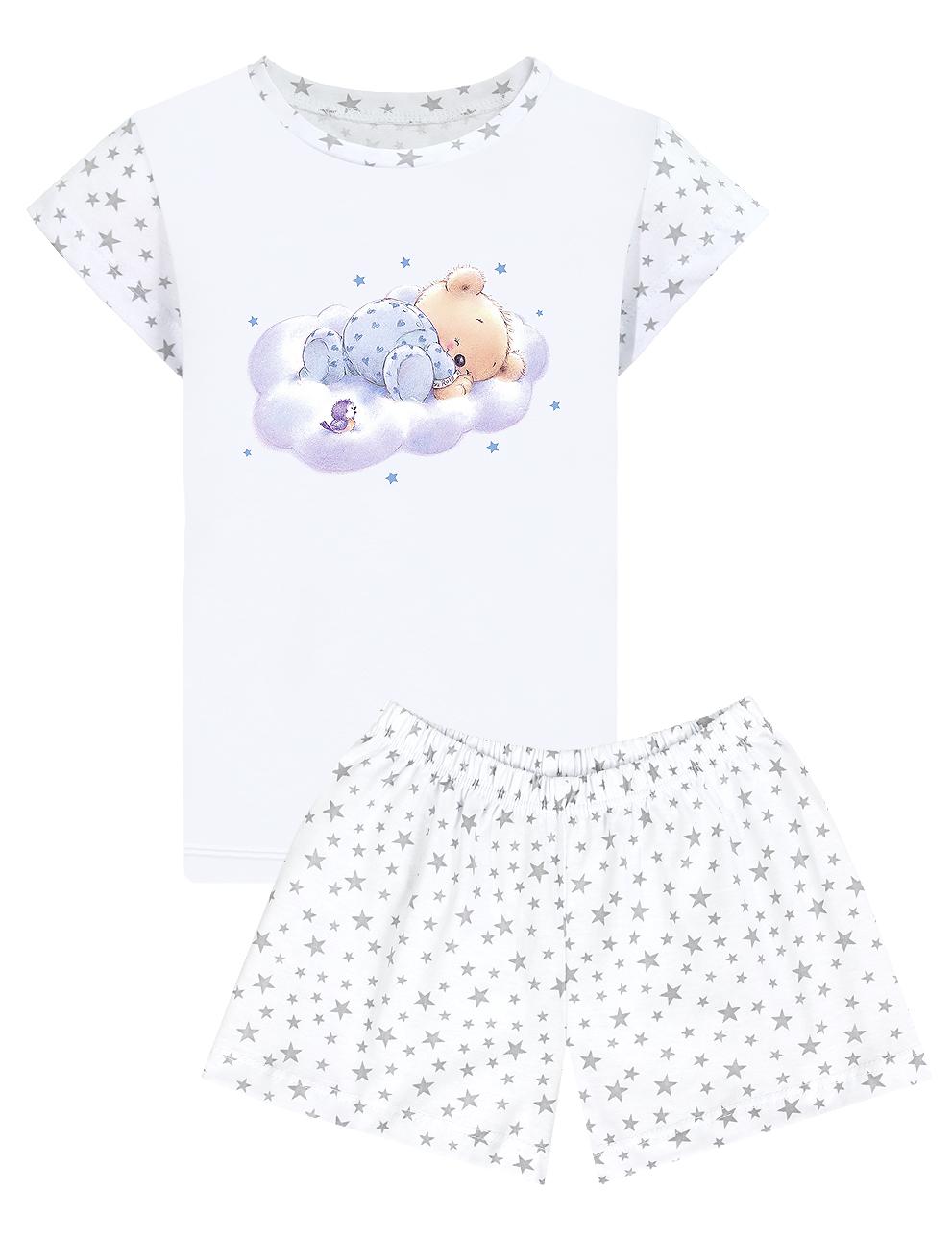 Пижама детская KETMIN МИШКА ТОПТЫЖКА цв.Белый (Футболка/Шорты)