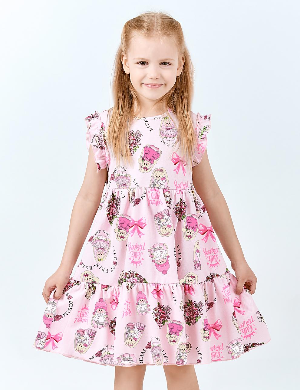 Платье для девочки KETMIN СОЛНЫШКО цв.Зайчики Розовый