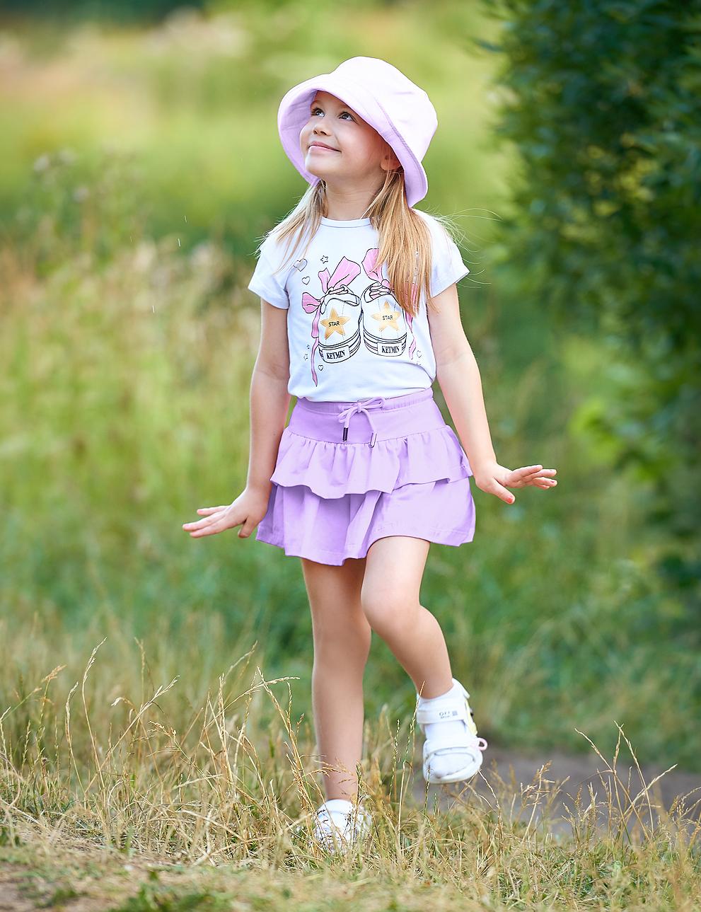 Детская юбка-шорты KETMIN Bright Summer цв.Сиреневый