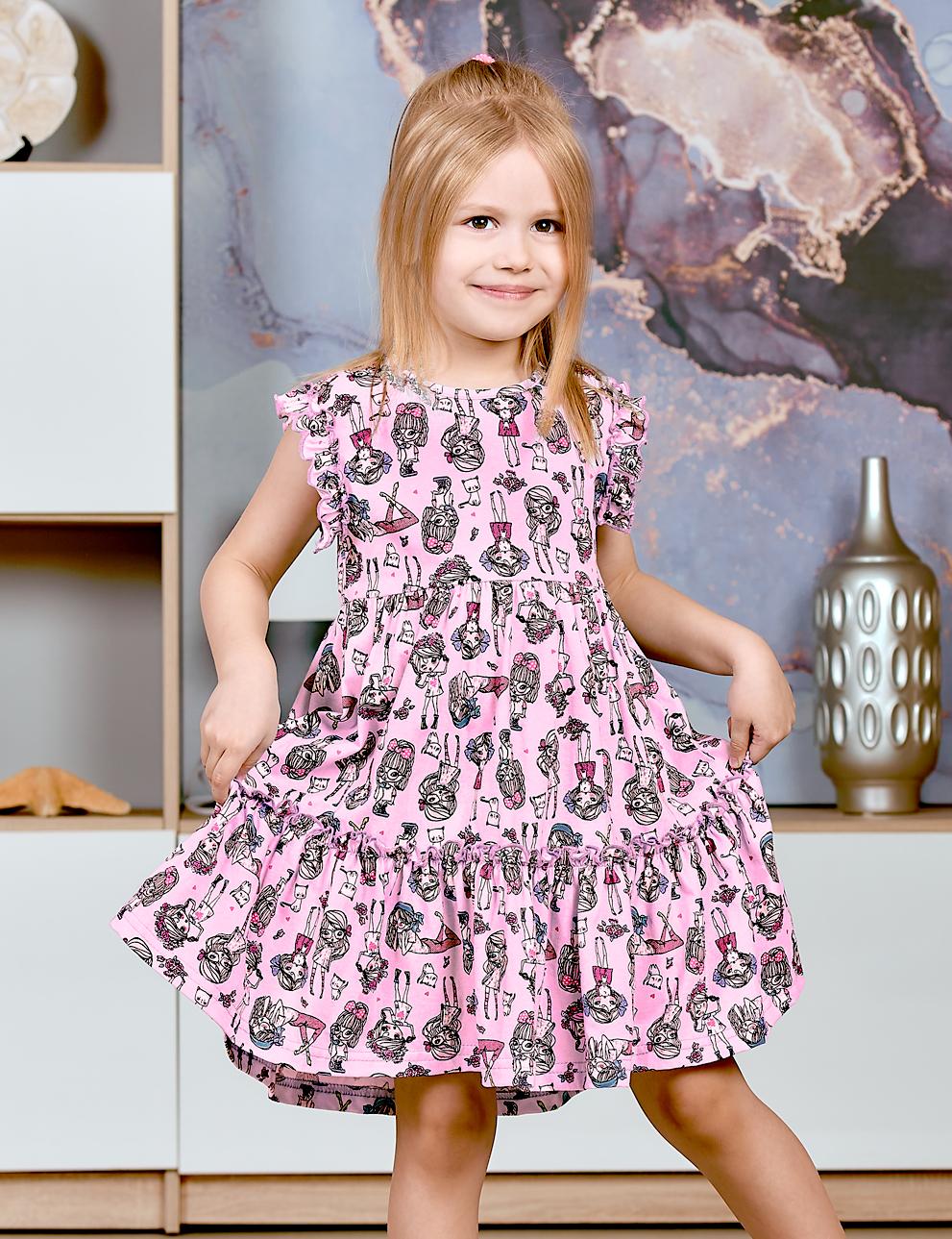 Платье для девочки KETMIN КОКЕТКА цв.Розовый